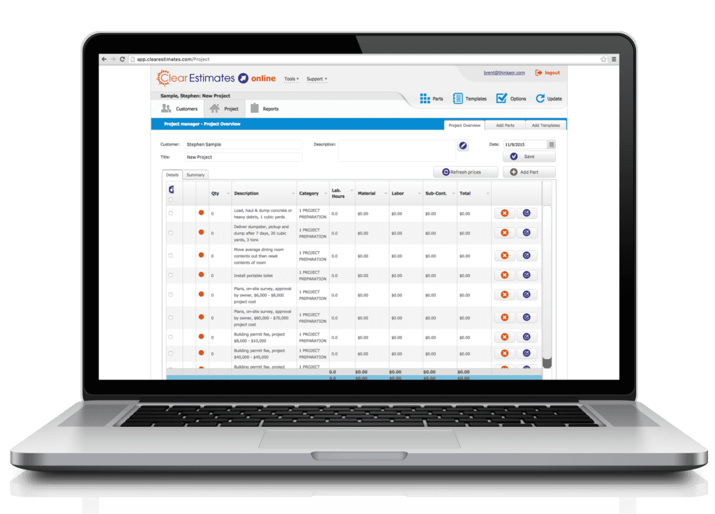 Construction Estimating Software