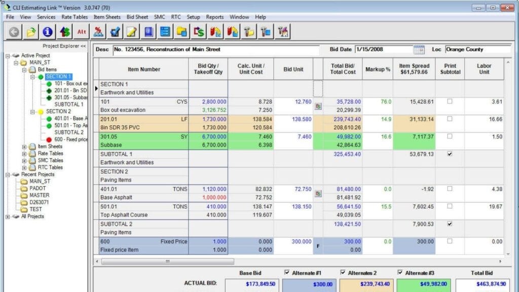 Construction Estimating Software