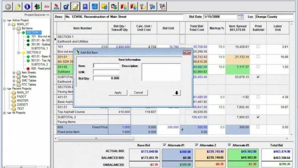 Construction Estimating Software