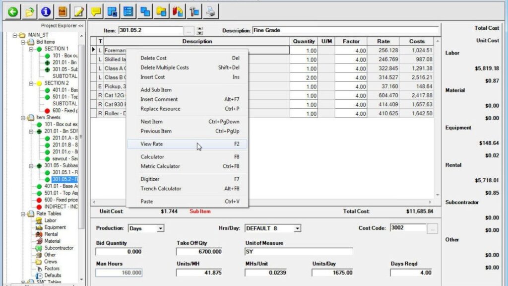 Estimating Link Construction Estimating Software