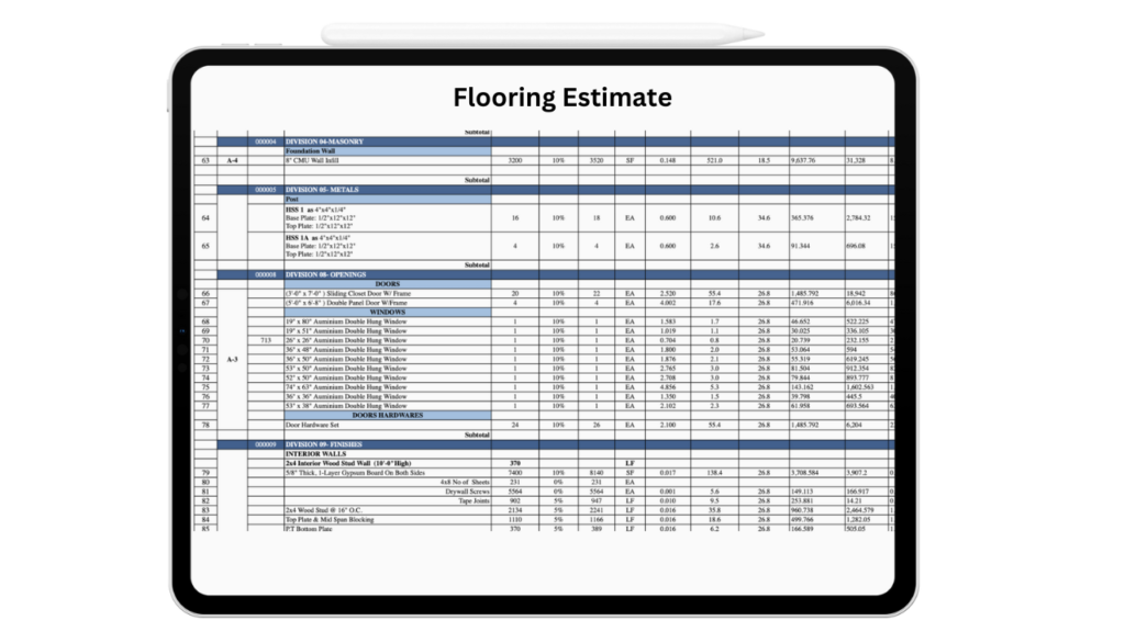 Flooring Estimate