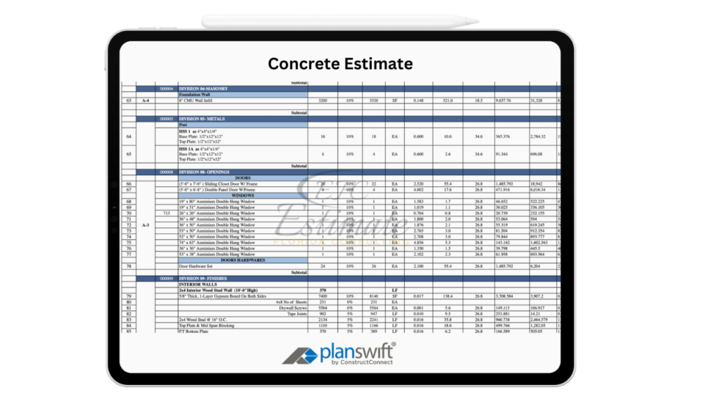 Concrete Estimator