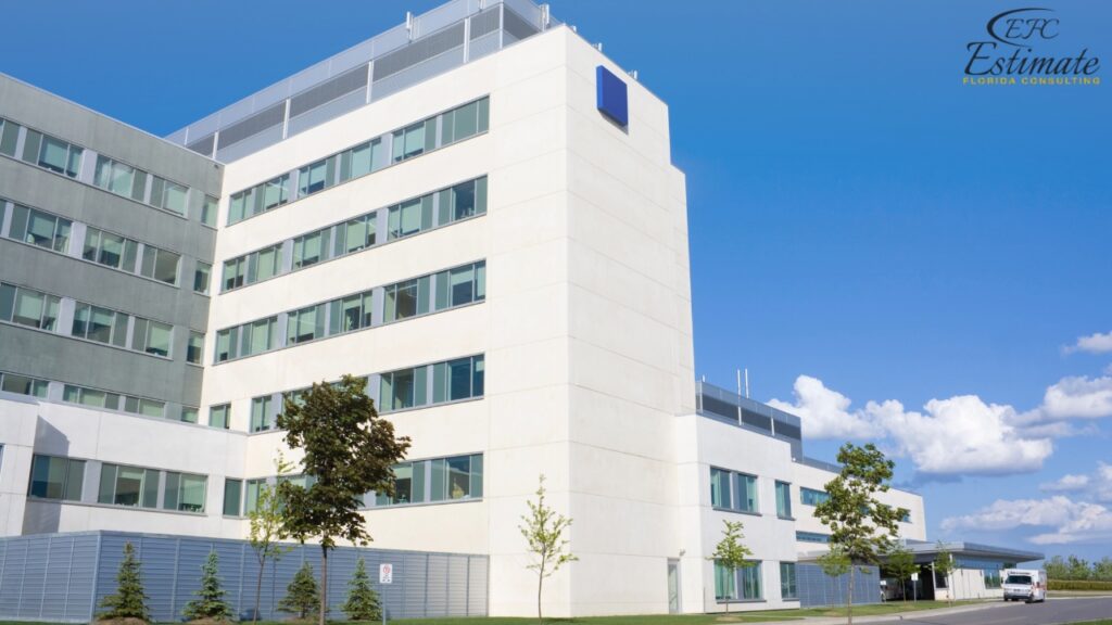 Hospital Building Exterior Painting Takeoff Service