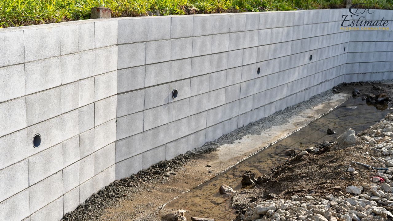 Block Retaining Wall Cost Estimator Estimate Florida Consulting