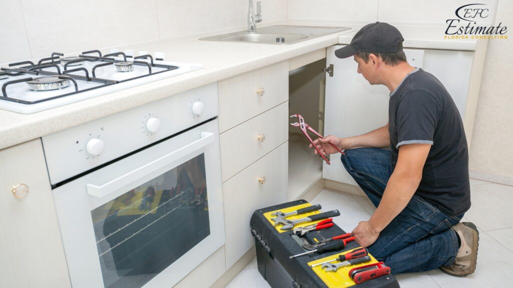 detailed plumbing estimate for kitchen remodel