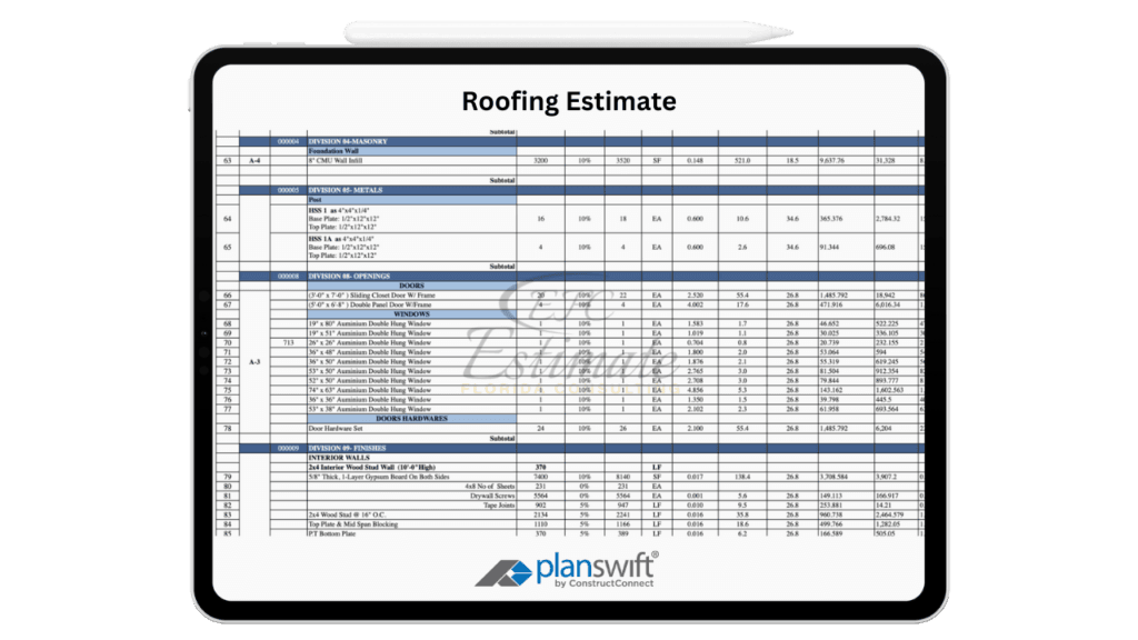 Roofing Estimate