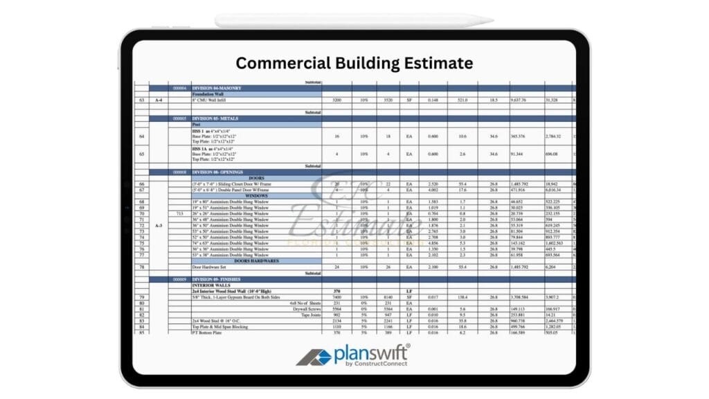 Commercial Building Estimate