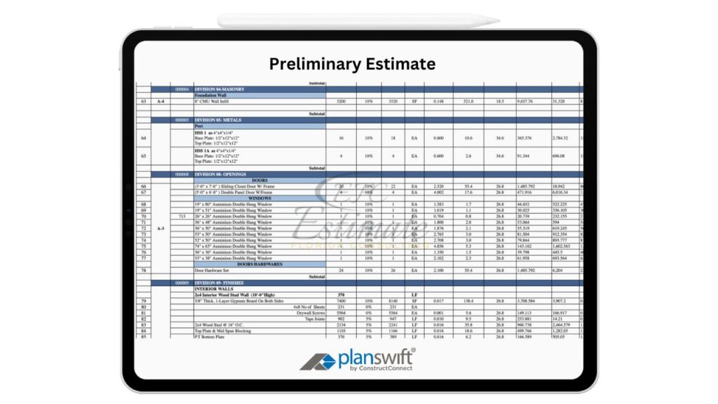 Preliminary Estimate