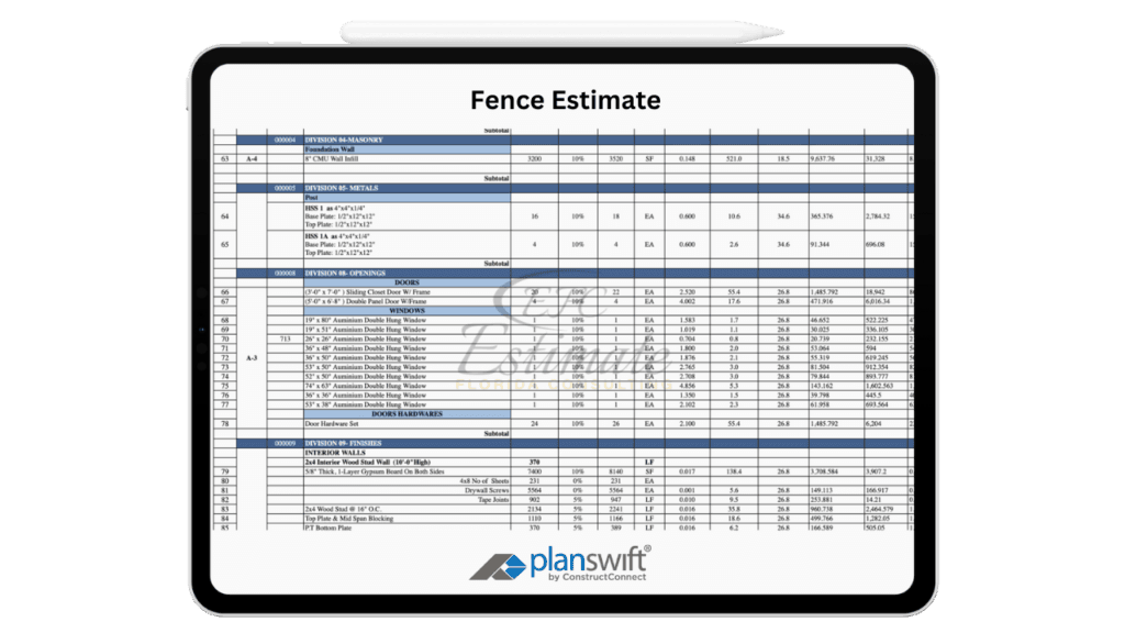 Fence Estimate