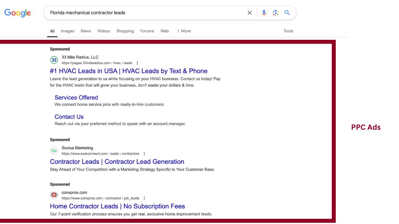 Pay Per Click for Mechanical Leads