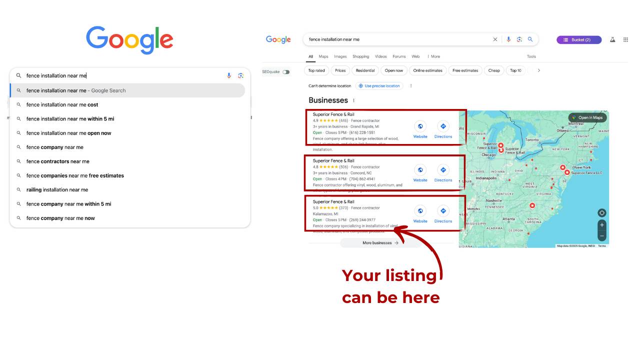 Google My Business for Fence Contractors