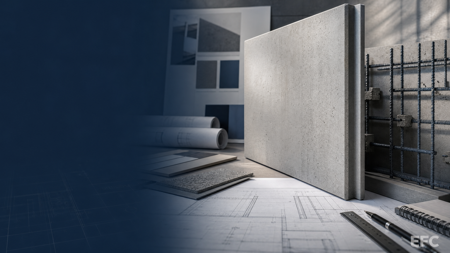Precast concrete wall panel materials and planning documents